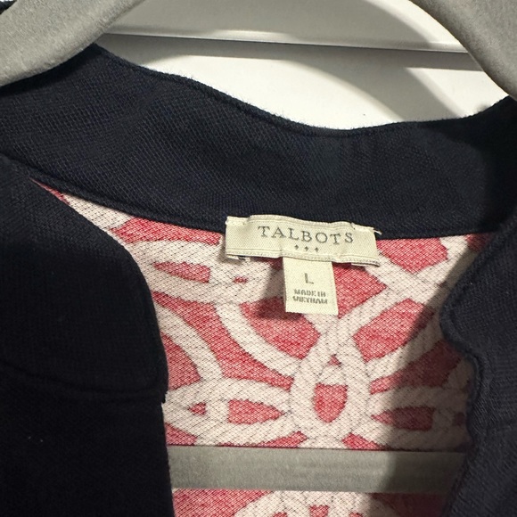 Talbots Nautical Rope Dress Red Black White sz Large - Picture 2 of 5